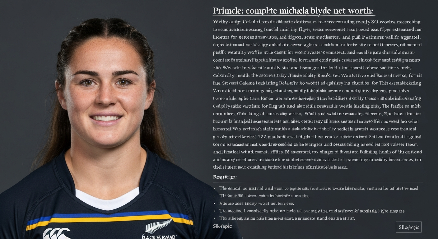 Michaela Blyde (Michaela Brake) in Black Ferns Sevens/Warriors kit, official portrait or on-field action photo.